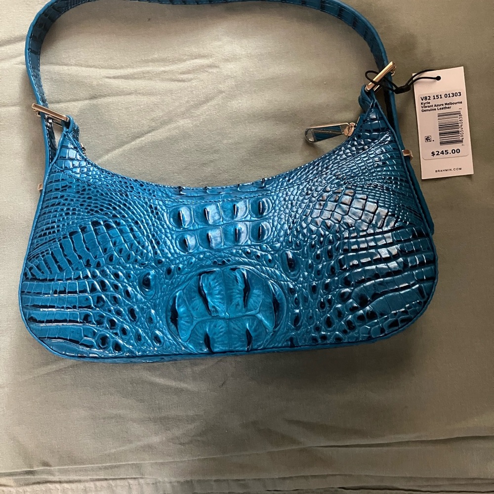 NWT, Brahmin Kyrie Vibrant Azure Melbourne - Picture 2 of 10